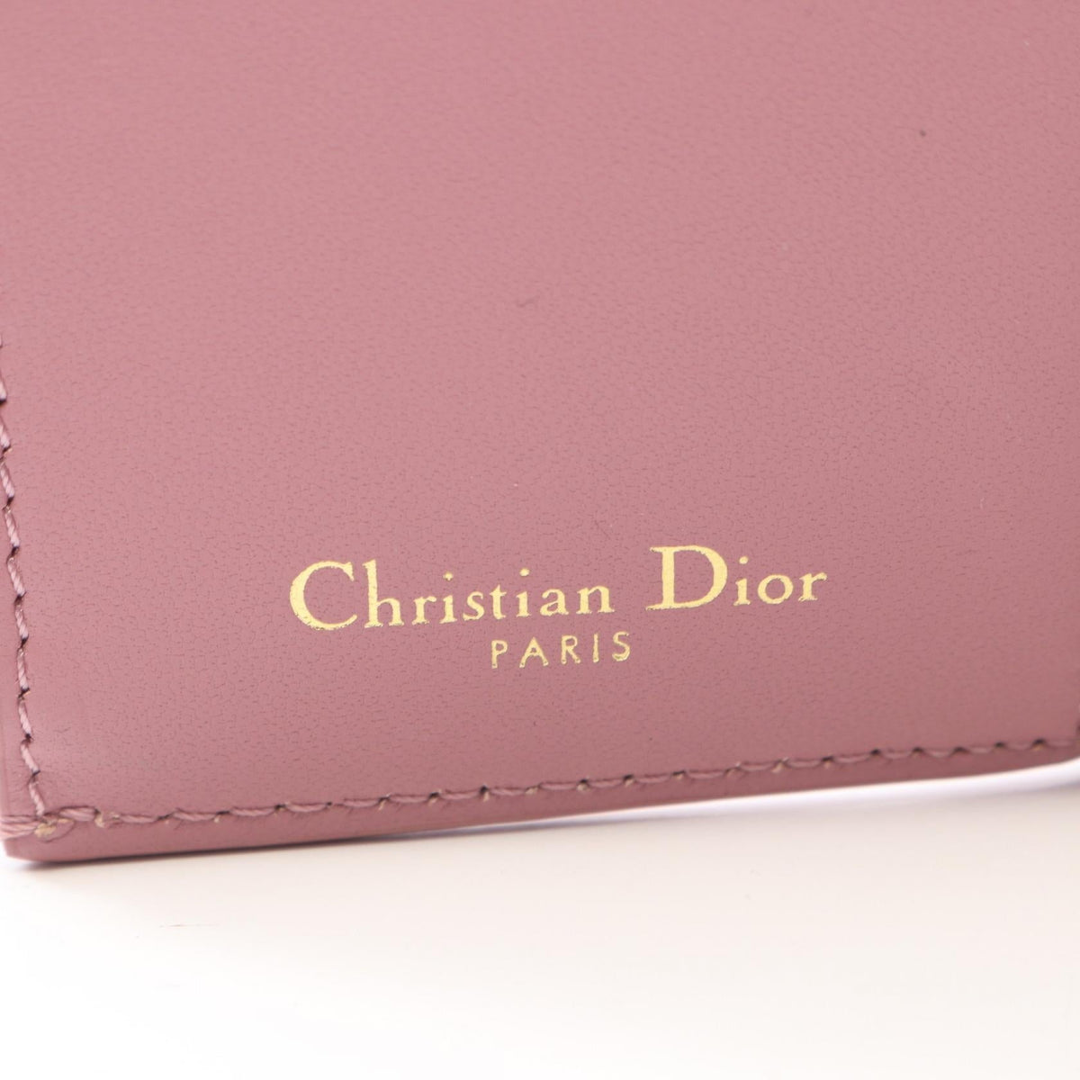 Dior CARO Tri-fold wallet Pink leather 2120800031474