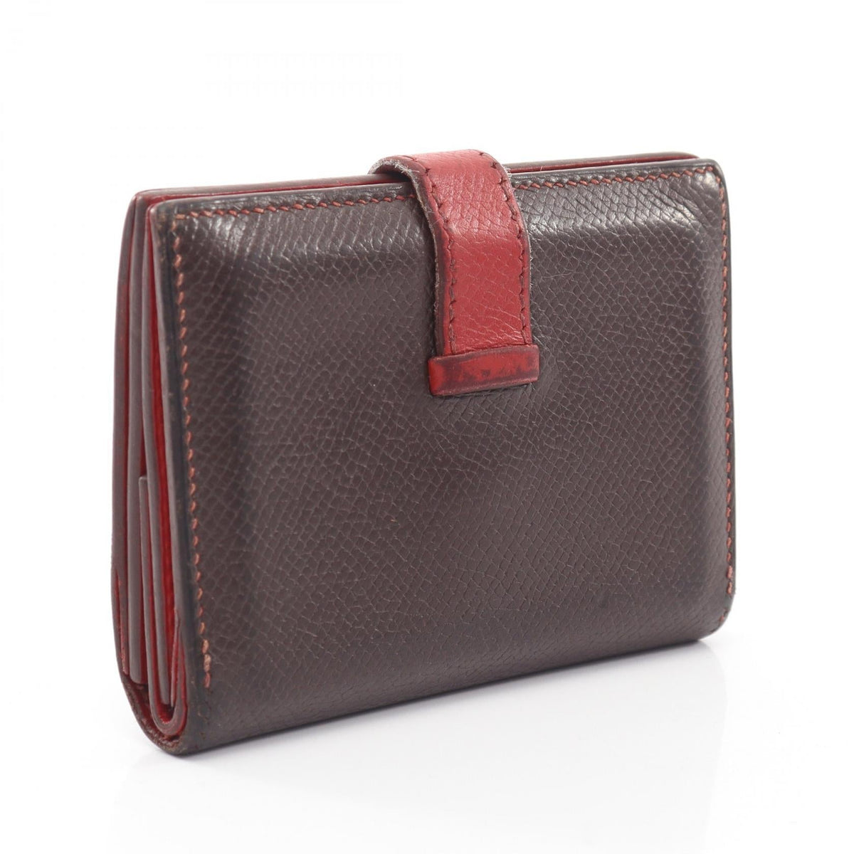 HERMES Bearn Mini Ebene Card CaseEbene Ebene Brown/Red Epsom leather 2101219996486
