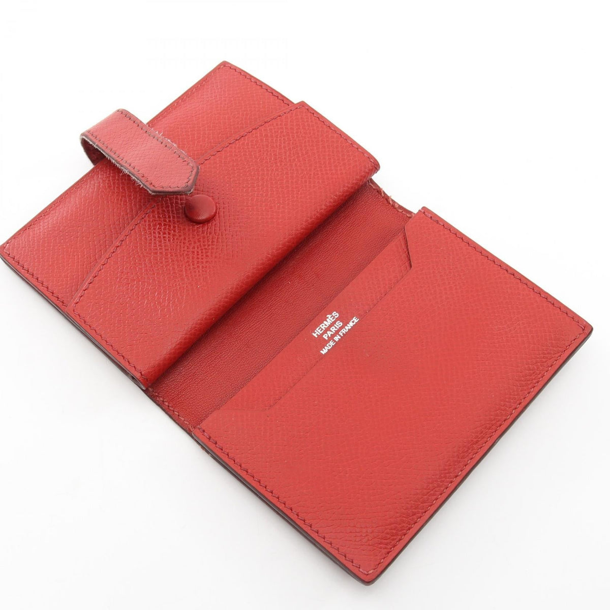HERMES Bearn Mini Ebene Card CaseEbene Ebene Brown/Red Epsom leather 2101219996486