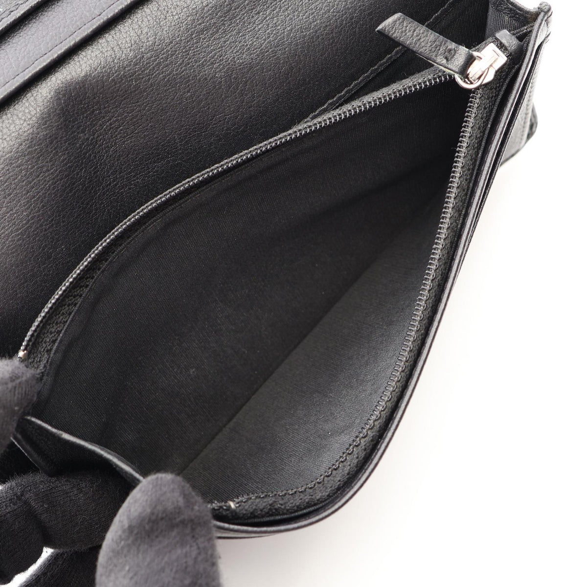 CHANEL Black Butterfly Camellia Zip Long Wallet leather 2101219996097