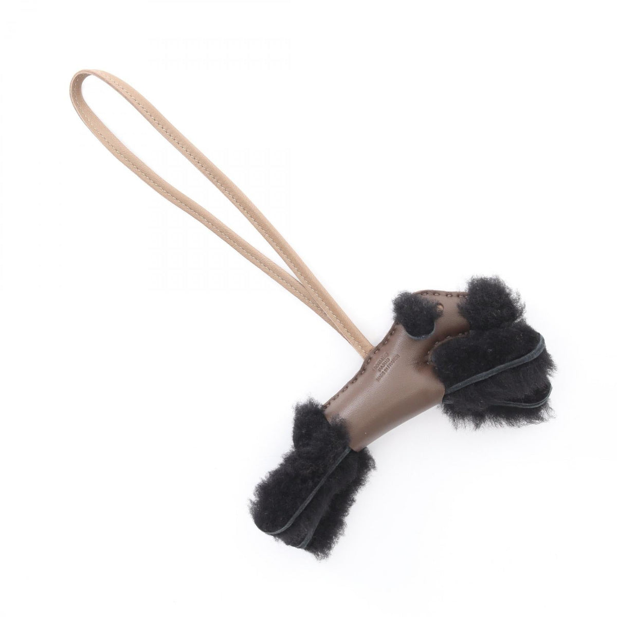 HERMES Buddy charm charm Black/Brown/Gray/Etoupe Grey Agneau milo Mouton leather Agneau milo 2104102476348