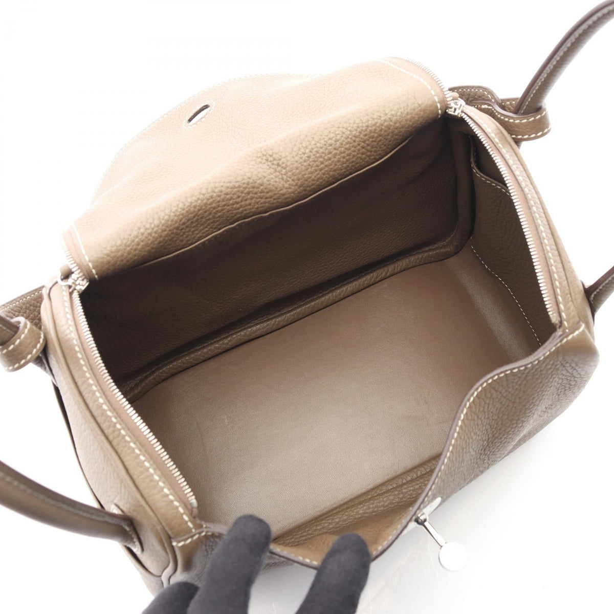 HERMES Lindy 26 Shoulder BagEtoupe Grey Etoupe Grey Gray Taurillon Clemence leather Taurillon Clemence 2101219520858