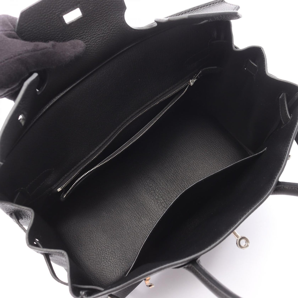 HERMES Birkin 30 Handbag Black Togo leather leather 2101219520063