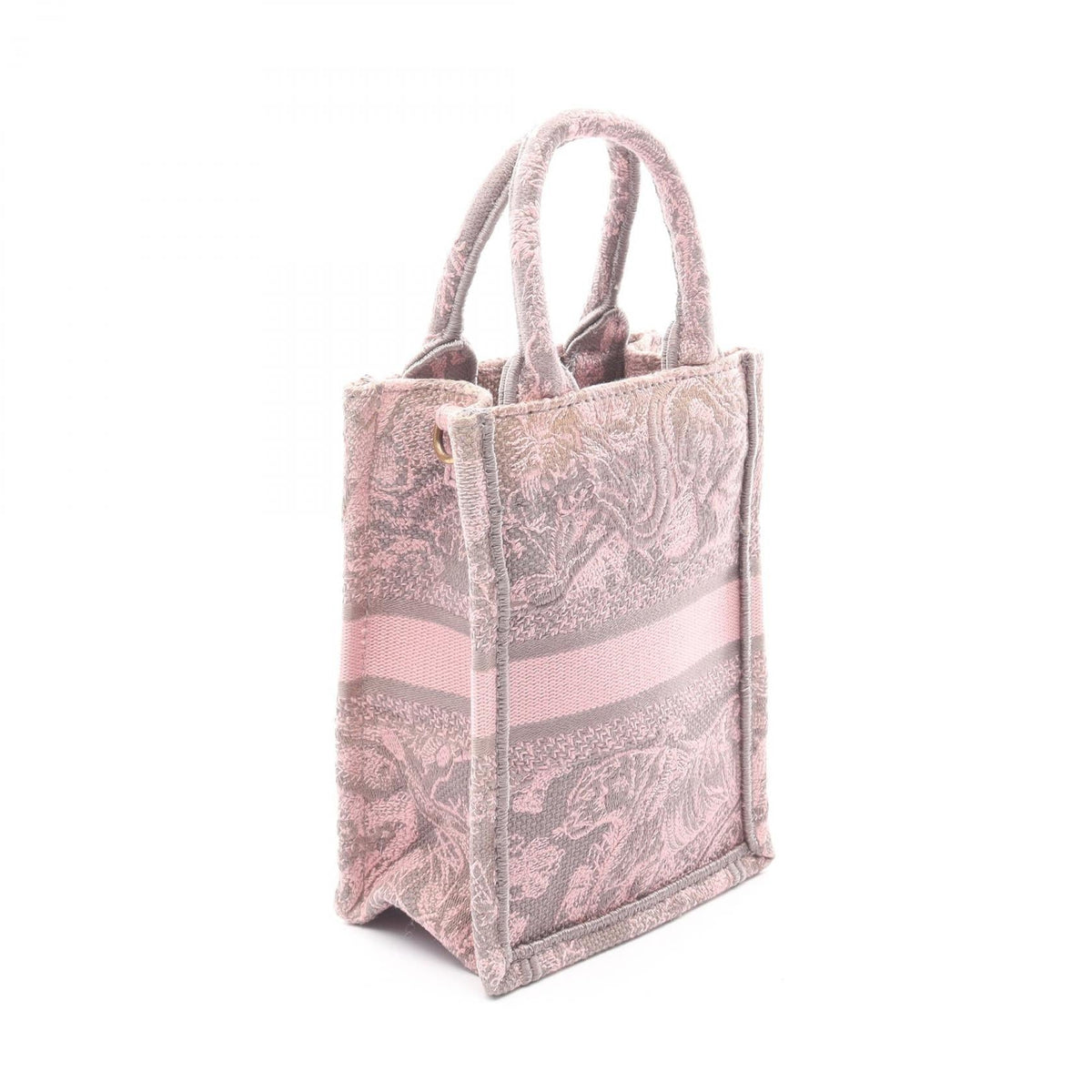 Dior BOOK TOTE Book Tote Vertical Bag Mini Handbag Pink/Beige canvas 2101219524306