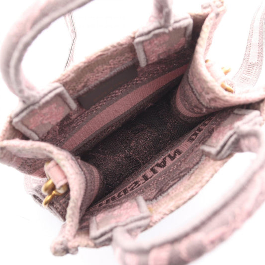 Dior BOOK TOTE Book Tote Vertical Bag Mini Handbag Pink/Beige canvas 2101219524306