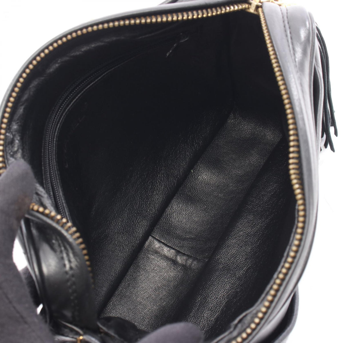 CHANEL Black V stitch Lambskin (sheep leather) 2101219504261