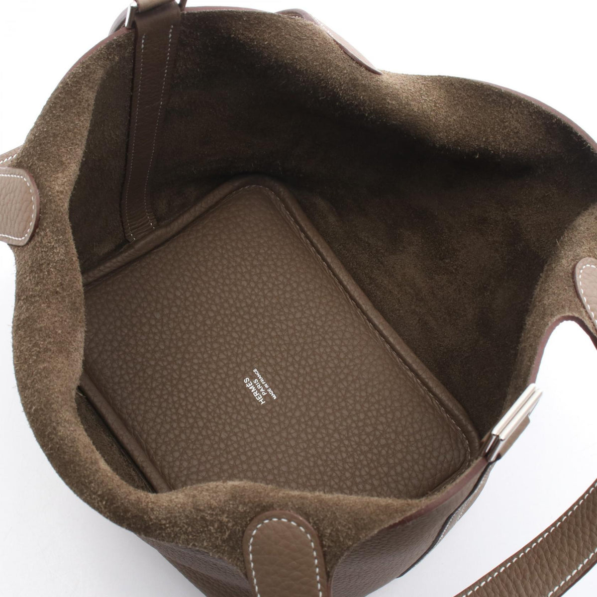 HERMES Picotin Lock PM HandbagEtoupe Grey Etoupe Grey Gray Taurillon Clemence leather Taurillon Clemence 2106800620115