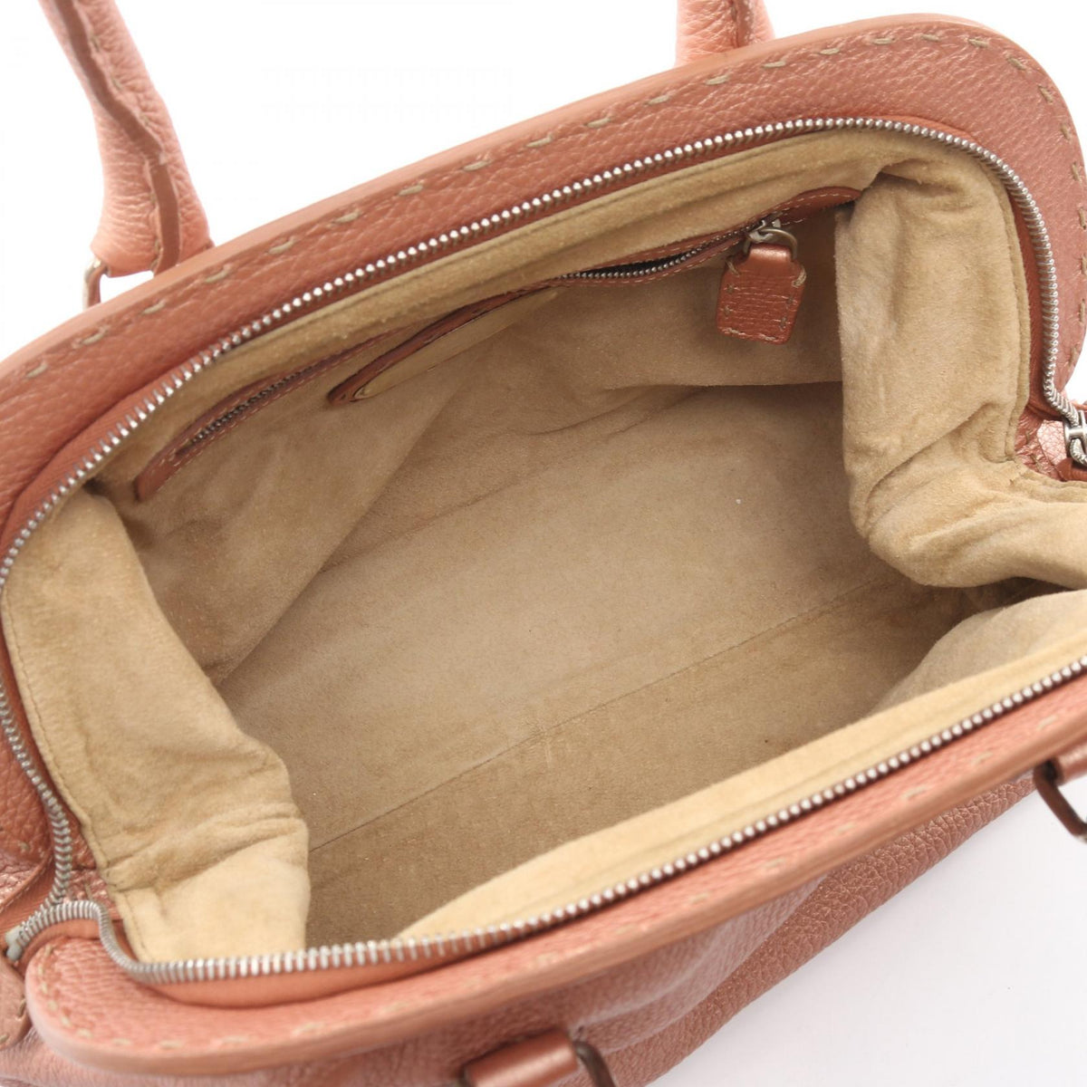 FENDI Selleria Doctor's Bag Handbag Gold leather 2101219566849
