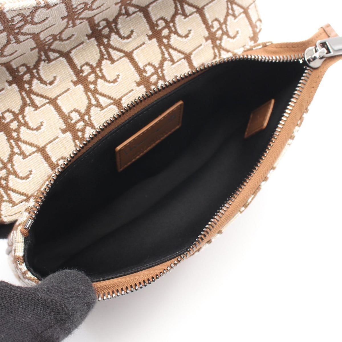 Dior DIOR   TRAVIS SCOTT CACTUS JACK SADDLE Pouch Beige/Brown canvas 2101219565422