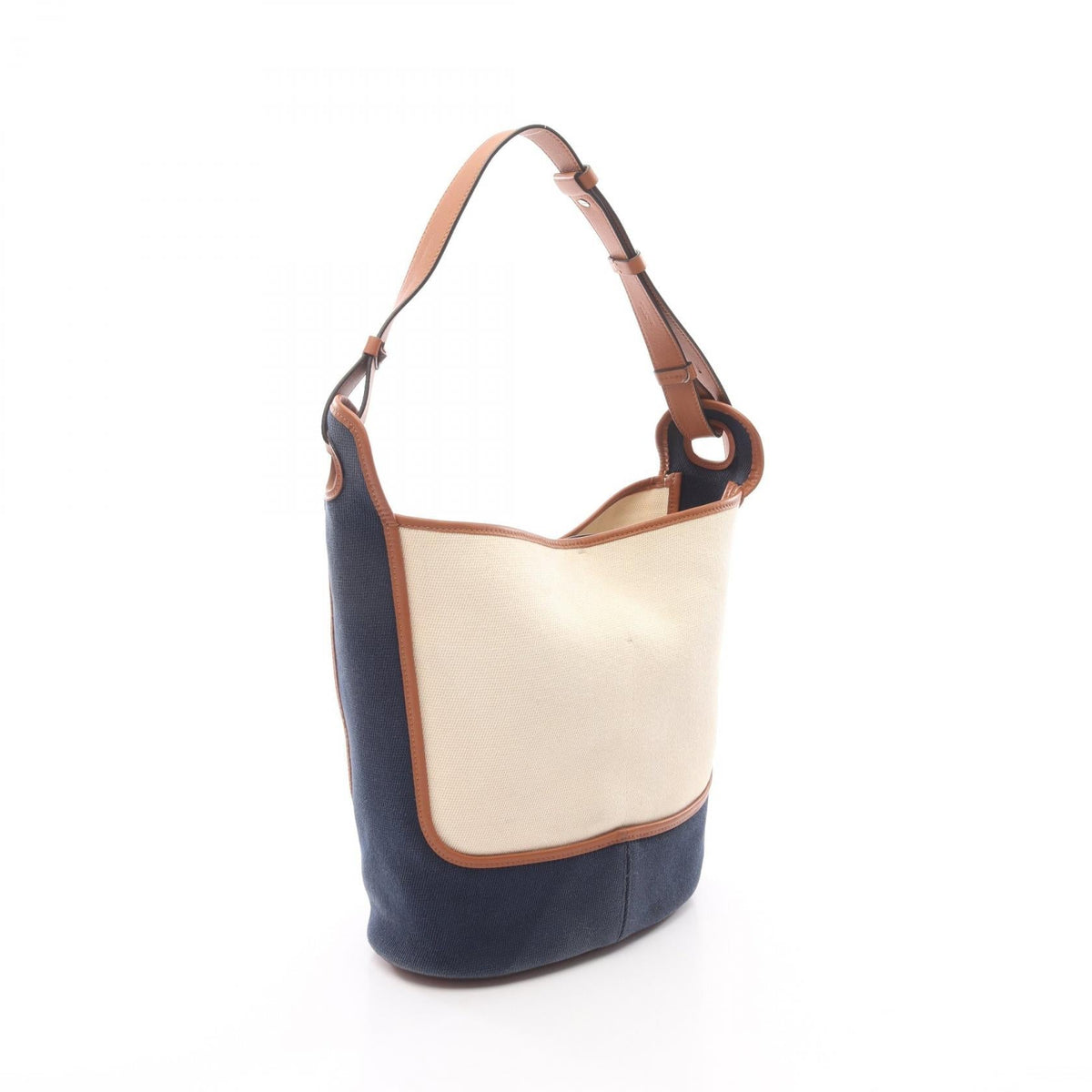LOEWE Anagram Hobo Bag Shoulder Bag Beige/Navy/Brown canvas leather 2101219565347