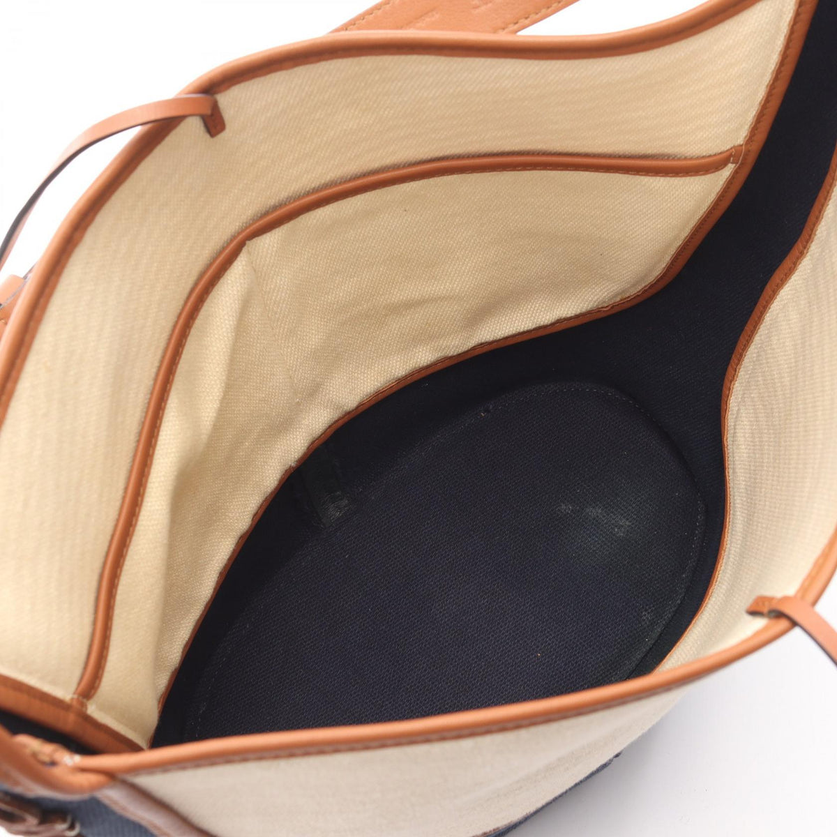 LOEWE Anagram Hobo Bag Shoulder Bag Beige/Navy/Brown canvas leather 2101219565347