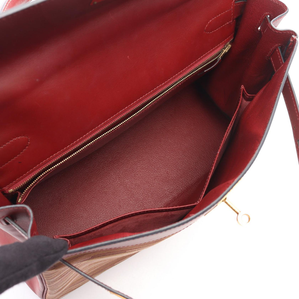 HERMES Kelly 32 Handbag Bordeaux Vibrato leather Vibrato / Chamonix leather 2101219551821