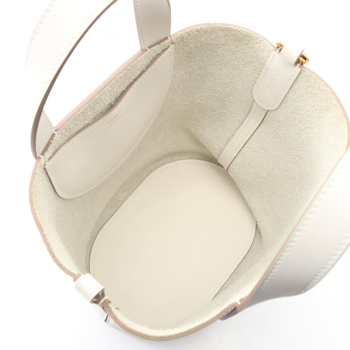 HERMES in the loop 18 HandbagGris pale Gris pale White Taurillon Clemence leather Taurillon Clemence / Veau Swift leather 2101219534268