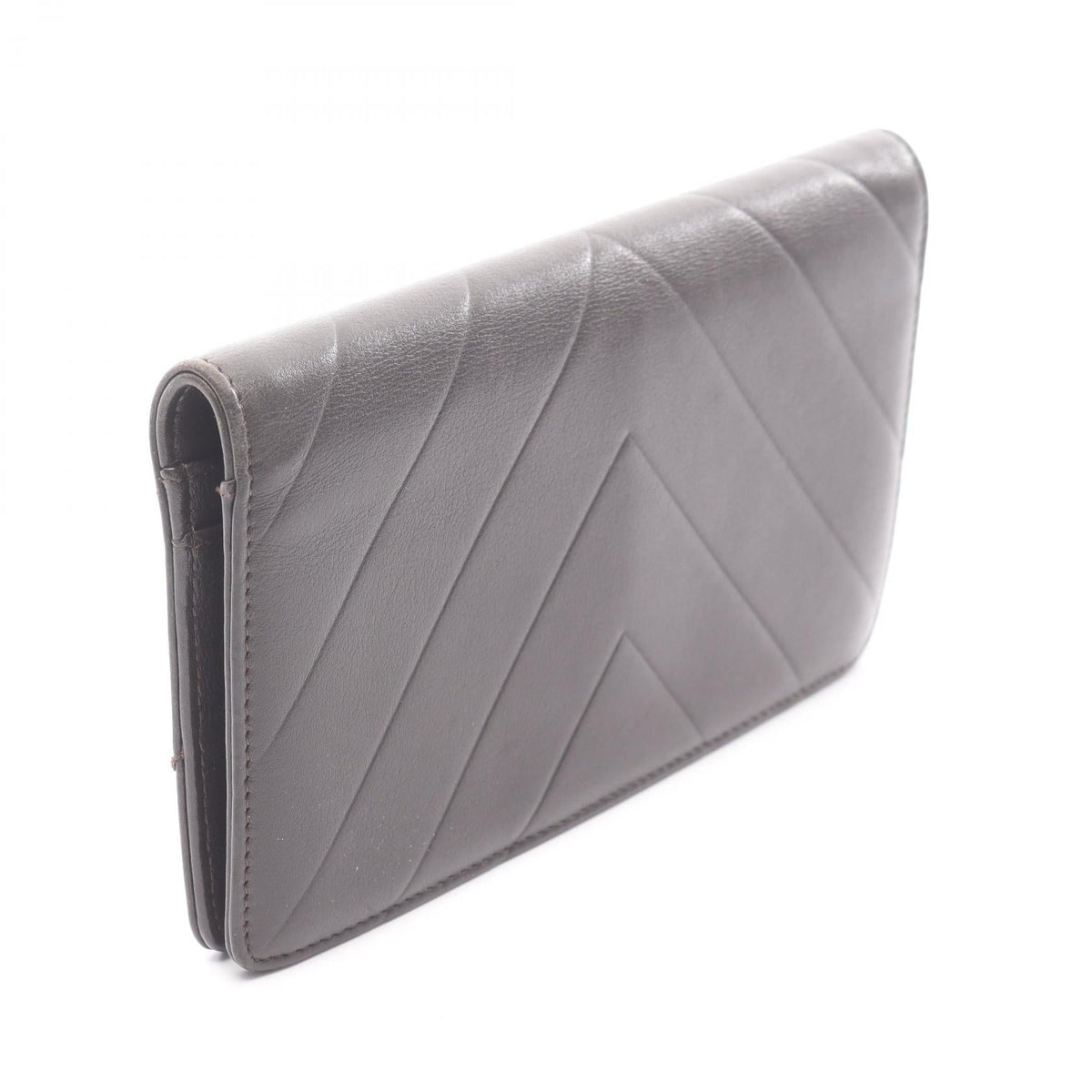 CHANEL Brown Chevron V Stitch leather 2118400219149
