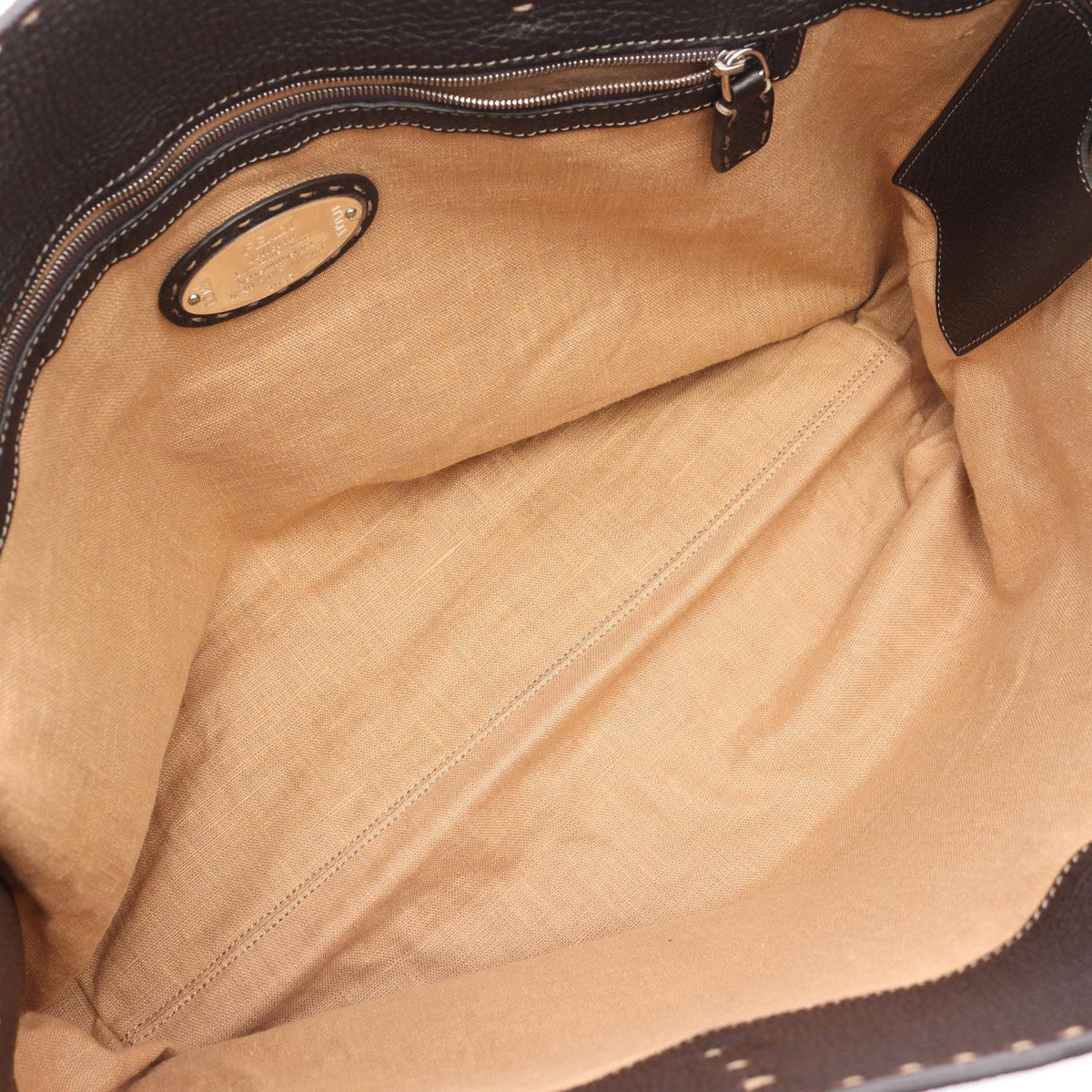 FENDI Selleria Tote Bag Brown leather 2120900090821