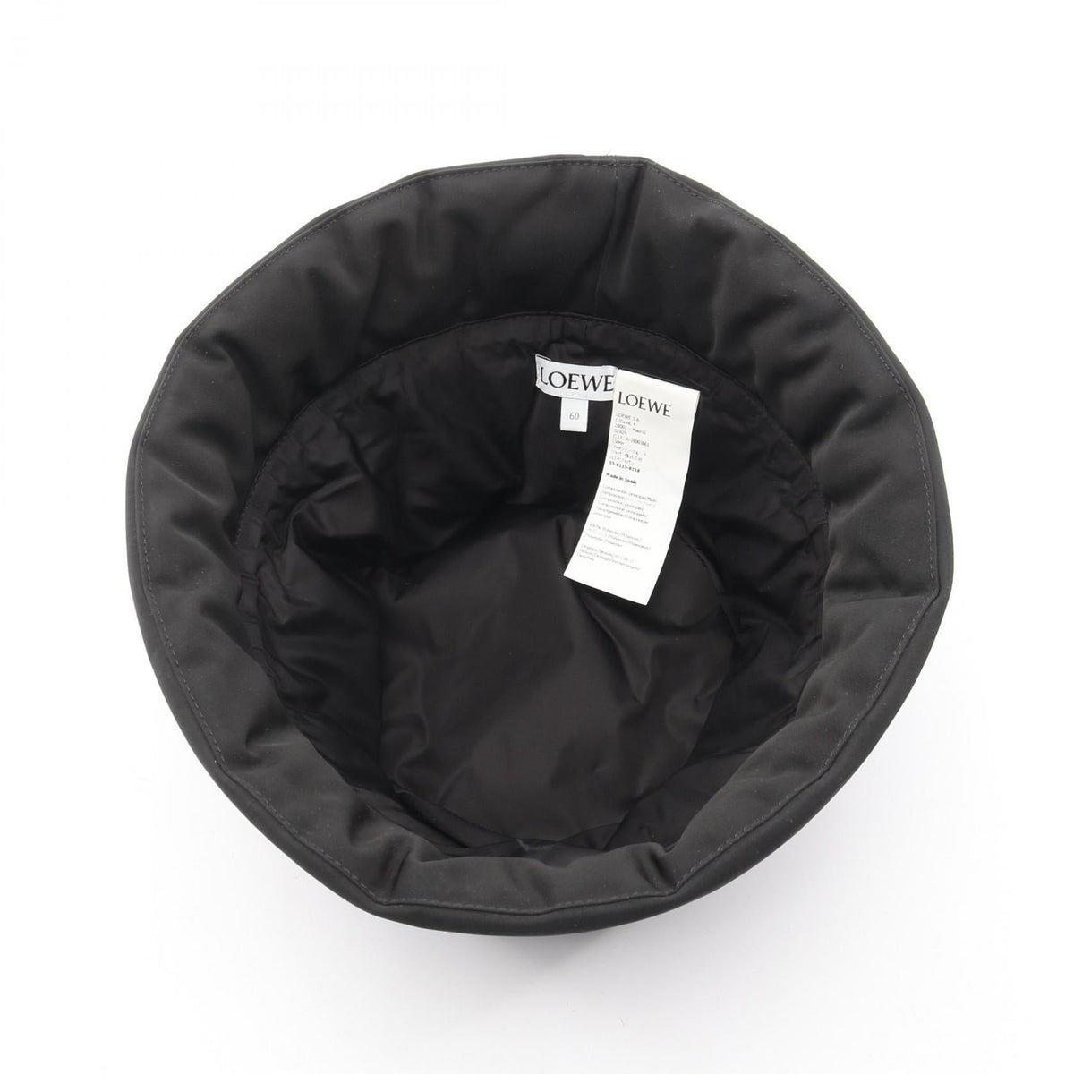 LOEWE Puffer Bucket hat Black Other polyester 2120900091392