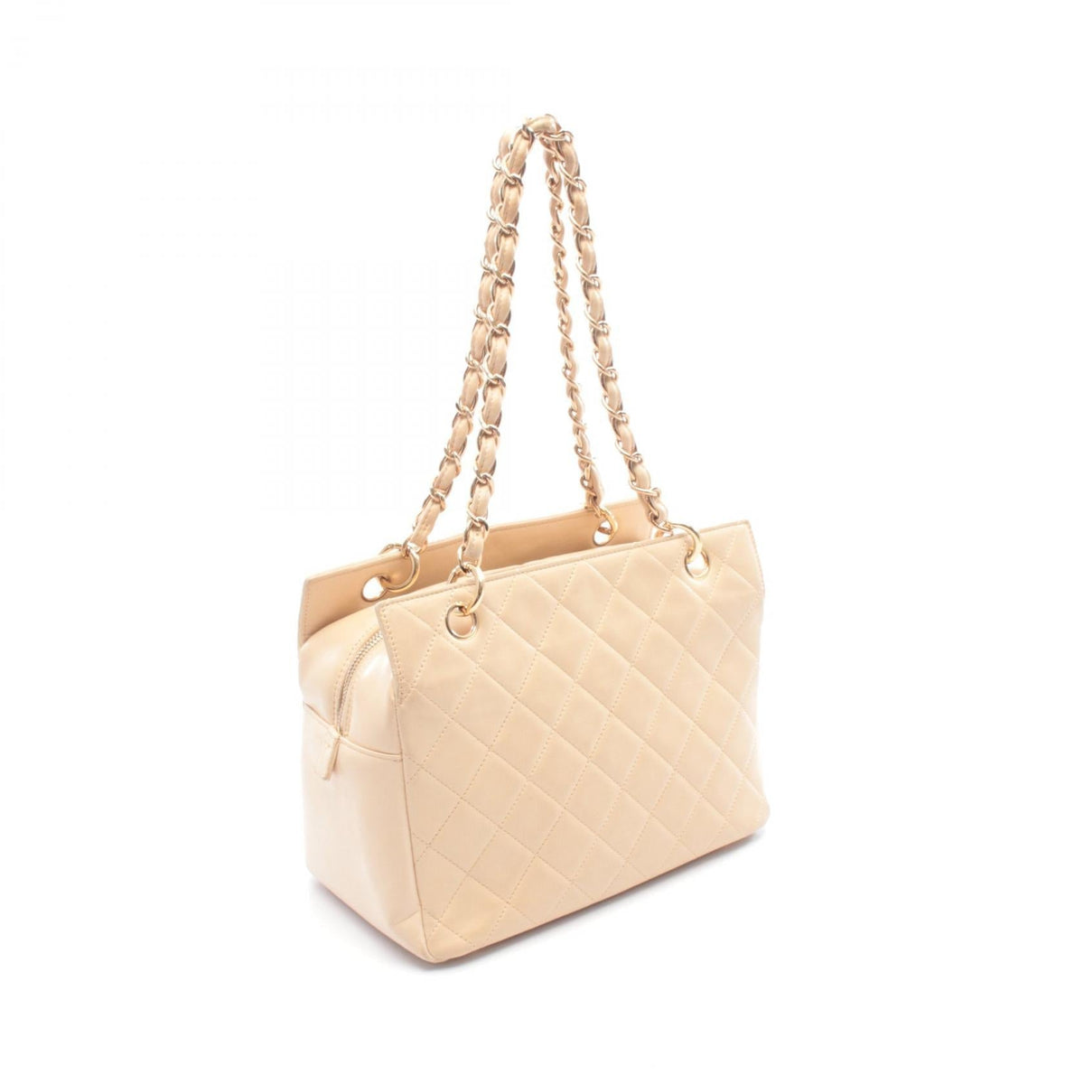 CHANEL Beige Matelasse Lambskin (sheep leather) 2101219594255