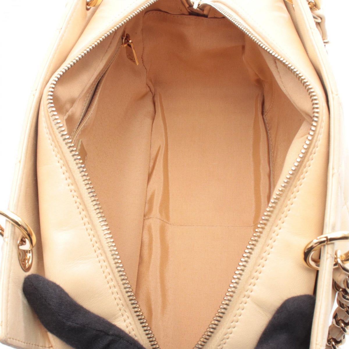 CHANEL Beige Matelasse Lambskin (sheep leather) 2101219594255