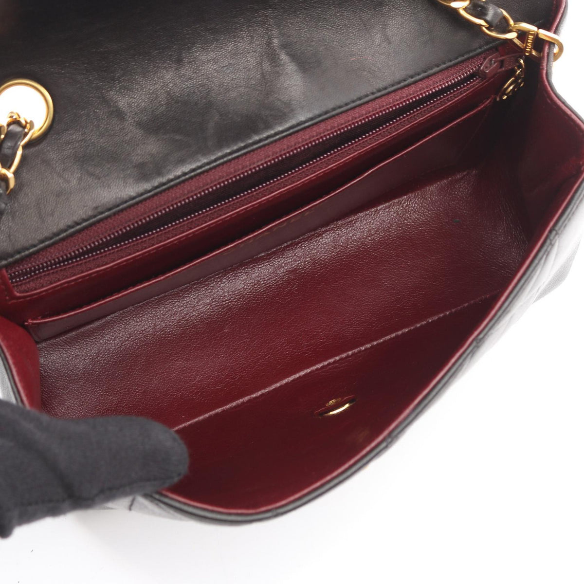 CHANEL Black Matelasse Diana Flap Lambskin (sheep leather) 2101219591278