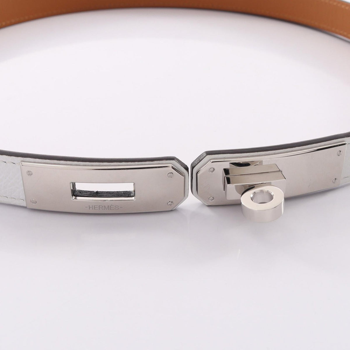 HERMES Kelly belt beltWhite White White Epsom leather Epsom 2104102524742