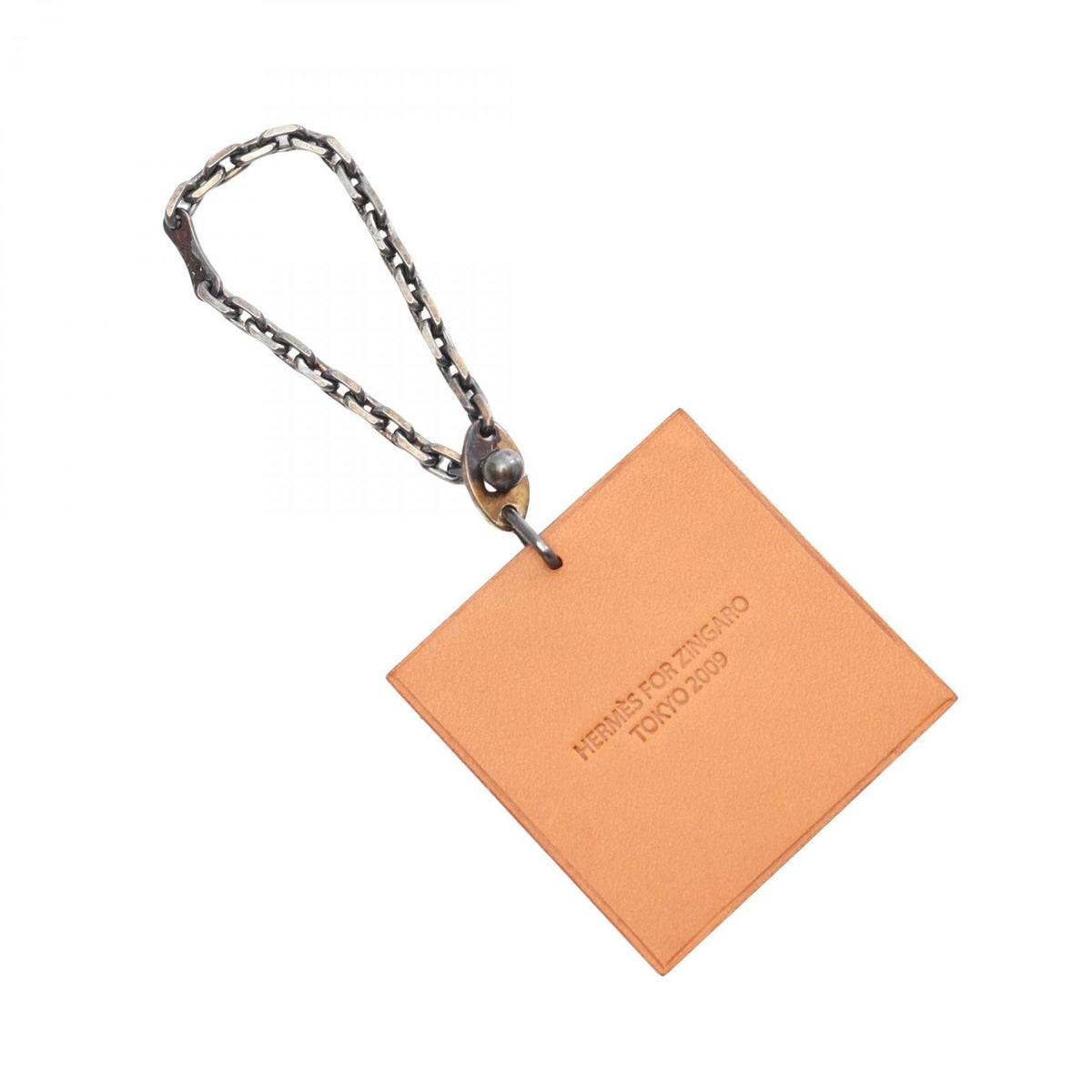 HERMES Zingaro charm Brown leather 2104102524322