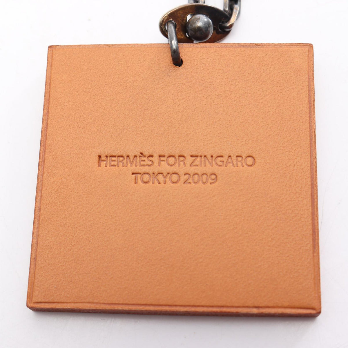 HERMES Zingaro charm Brown leather 2104102524322