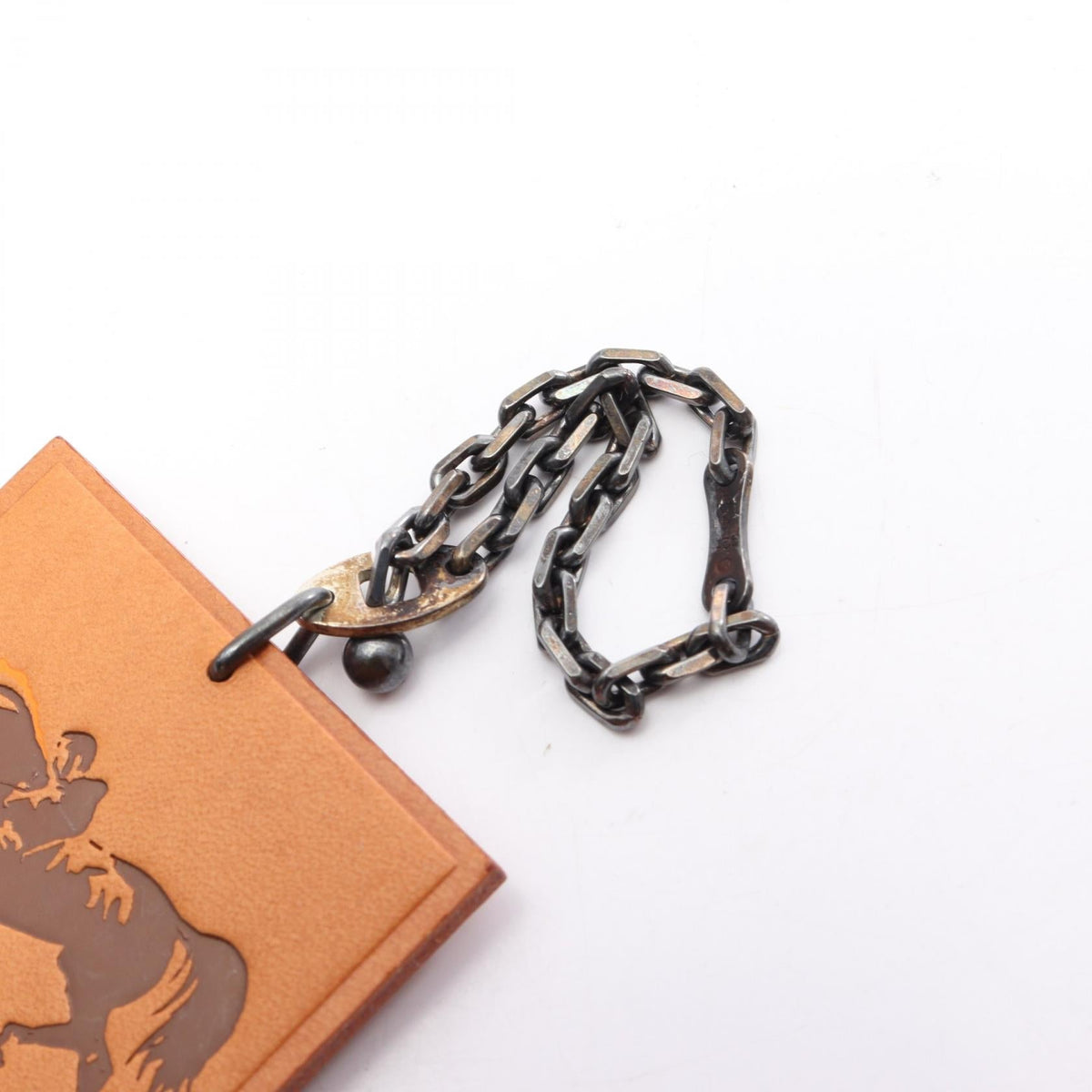HERMES Zingaro charm Brown leather 2104102524322