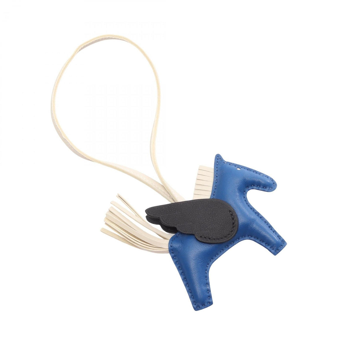 HERMES Rodeo Pegasus PM Blue France Cle charm Blue/Beige/Black Agneau milo Other Agneau milo / Swift leather 2104102524193