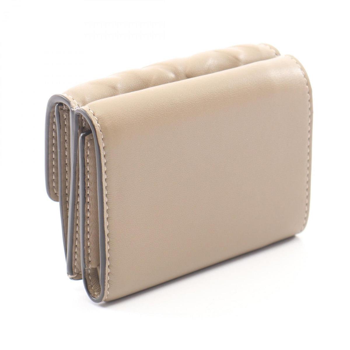 FENDI Baguette FF logo Tri-fold wallet Beige leather 8M0395AAJDF0E65 2101220025182