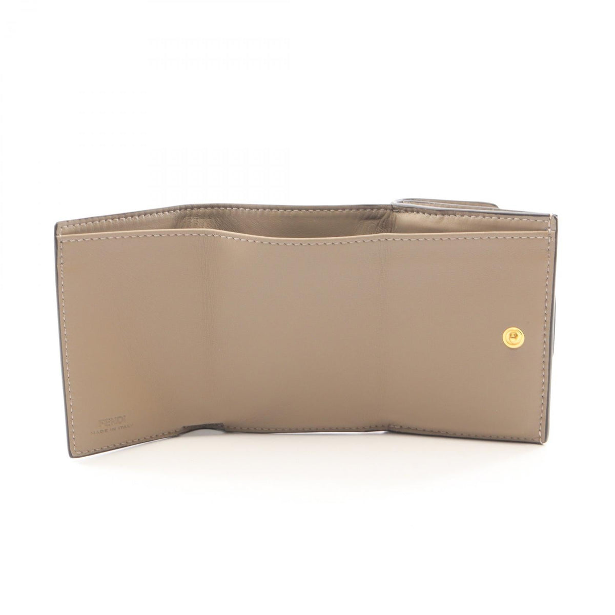 FENDI Baguette FF logo Tri-fold wallet Beige leather 8M0395AAJDF0E65 2101220025175
