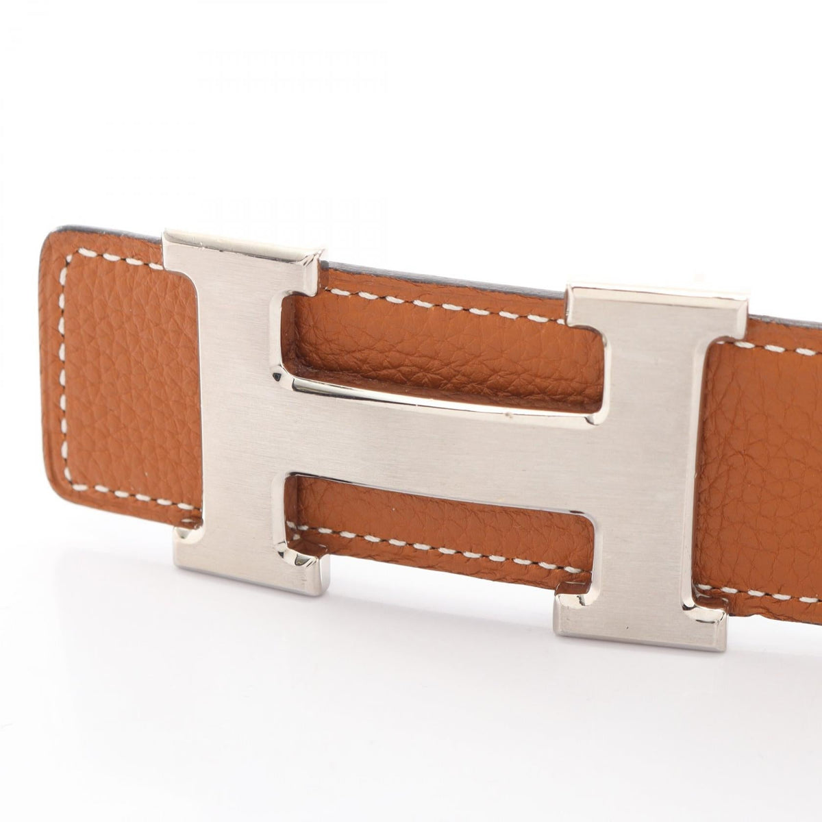 HERMES Constance H belt reversible belt Black/Brown Togo leather Calfskin (cowhide) 2101220021863
