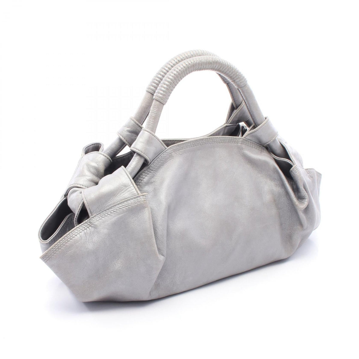 LOEWE Nappa Aire Handbag Silver leather 2101219975450