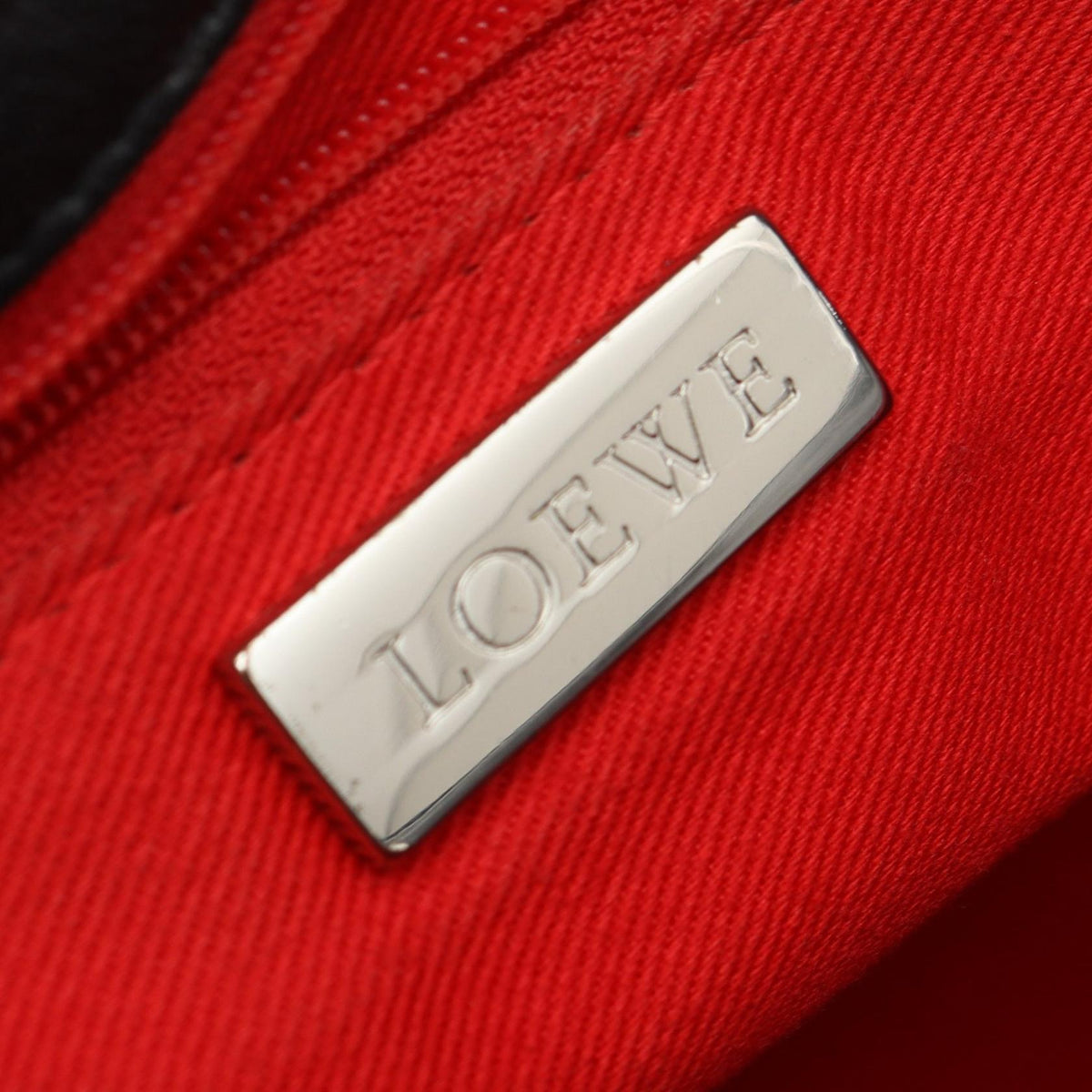 LOEWE anagram Handbag Black Suede leather 2101220057770