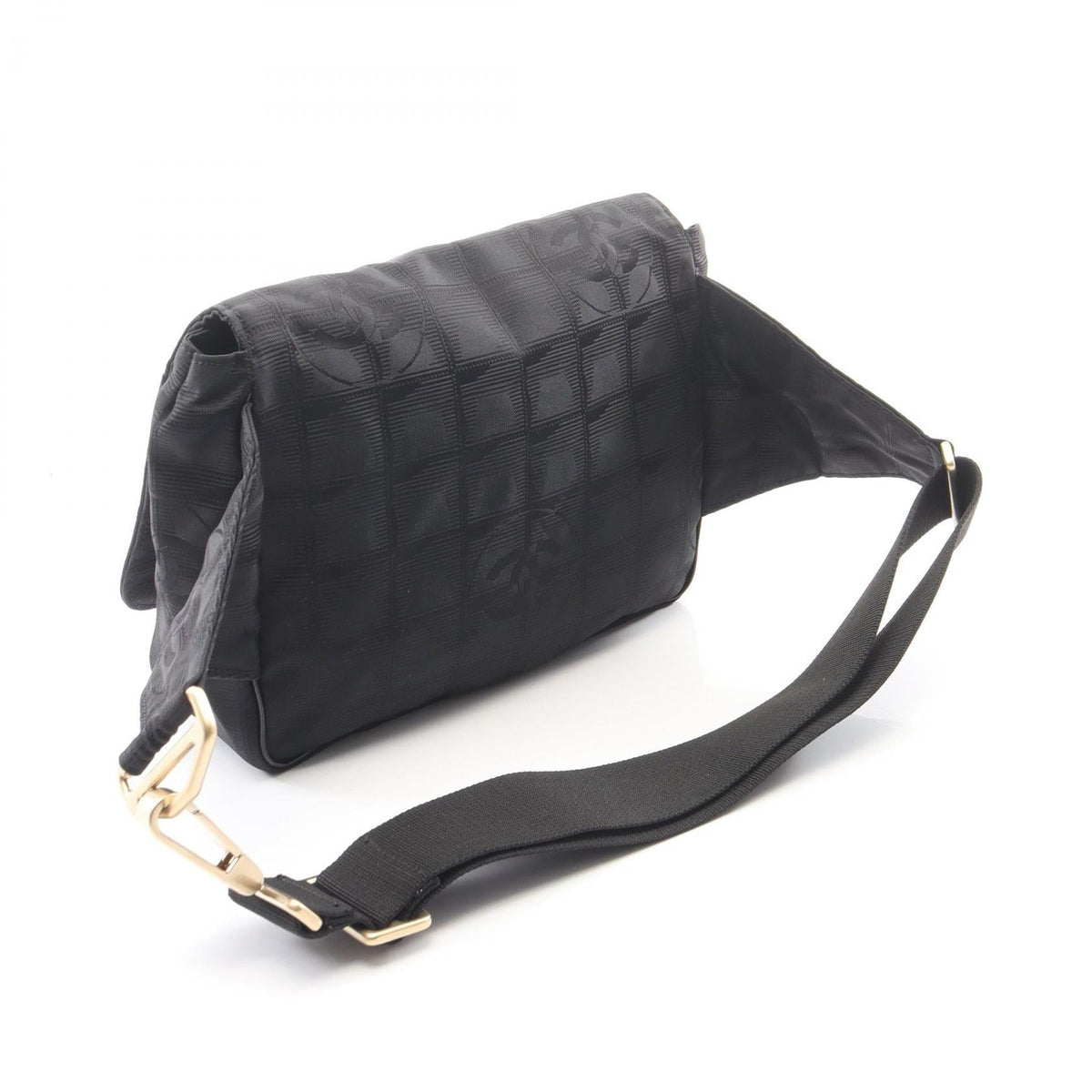 CHANEL Black New travel line leather Nylon canvas 2101220098858