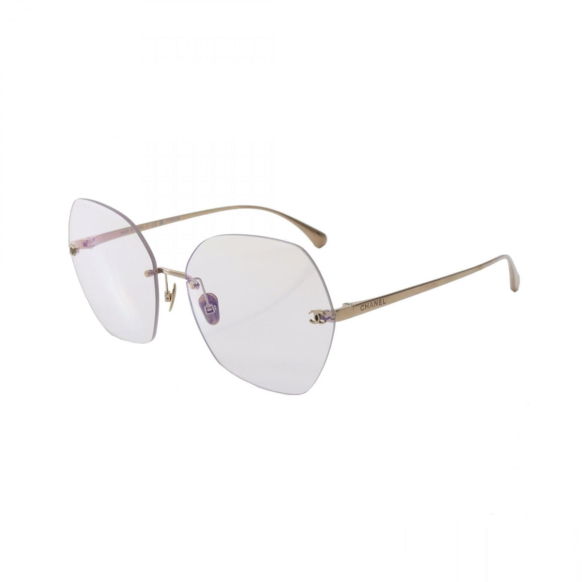 CHANEL Gold Rimless Eyewear Other�Titanium 4271-TS 2101220076795