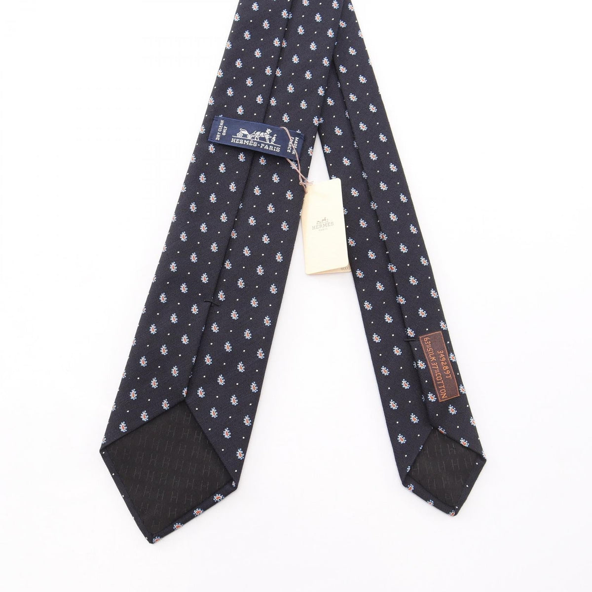 HERMES Overall handle tieOrange Orange Navy/Orange/Multicolor silk silk 2107601172070