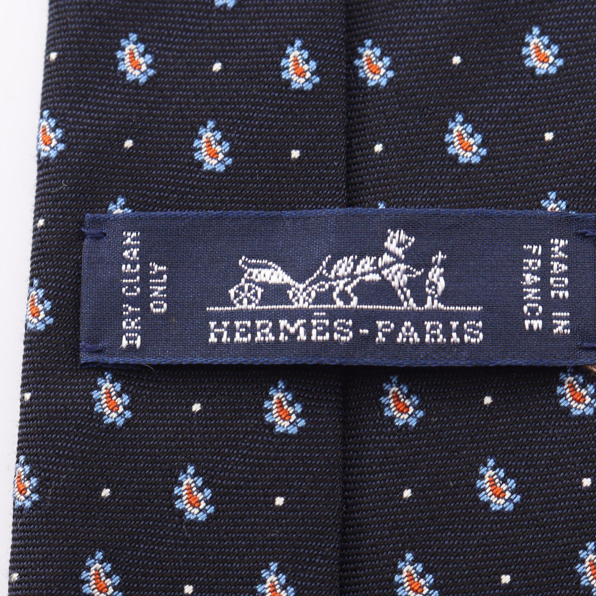 HERMES Overall handle tieOrange Orange Navy/Orange/Multicolor silk silk 2107601172070