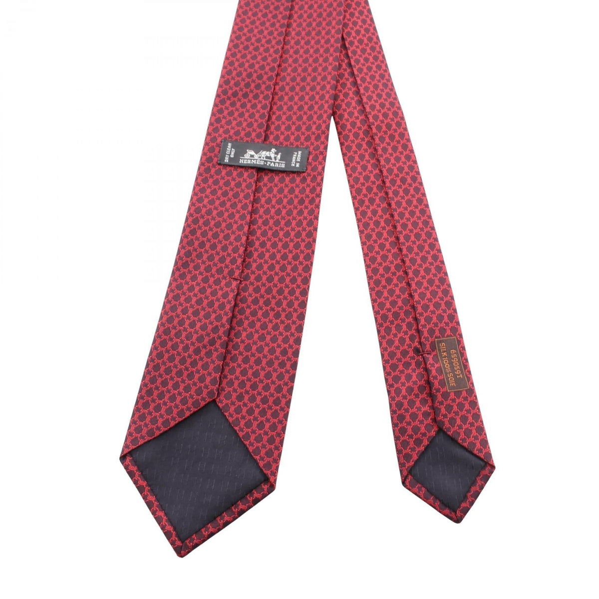HERMES Silk twill tie tieBordeaux Bordeaux Bordeaux silk silk 2120300053525