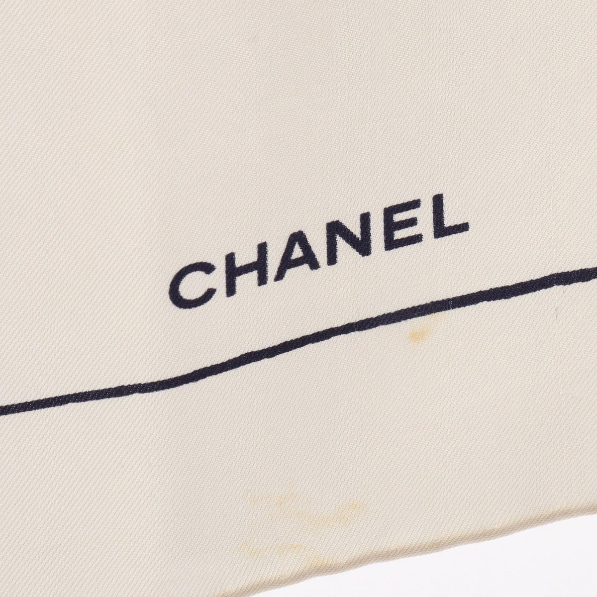 CHANEL White/Beige/Multicolor COCO Mark silk 2120100033802