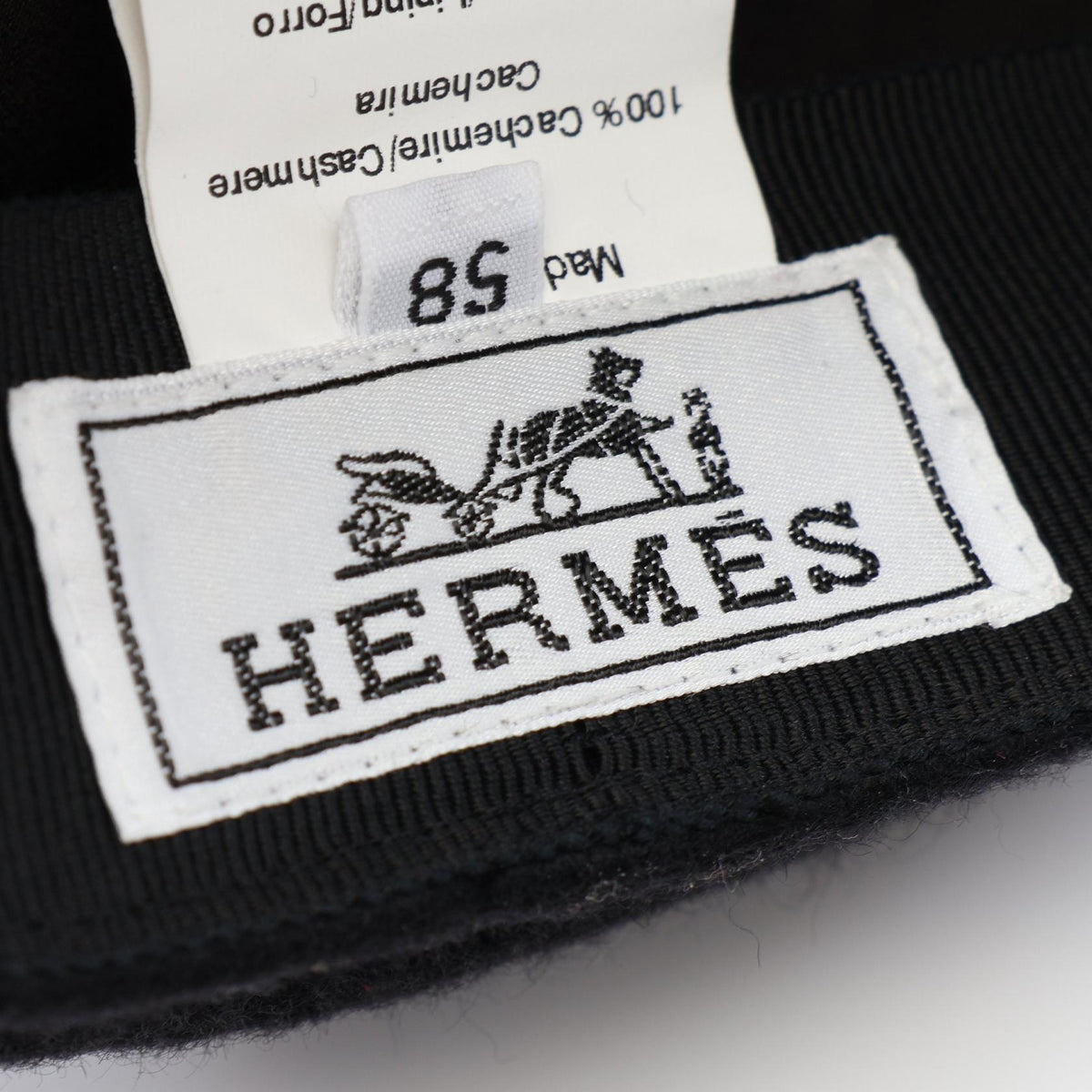 HERMES Casquette Other hats Black Other cashmere 2118300092033