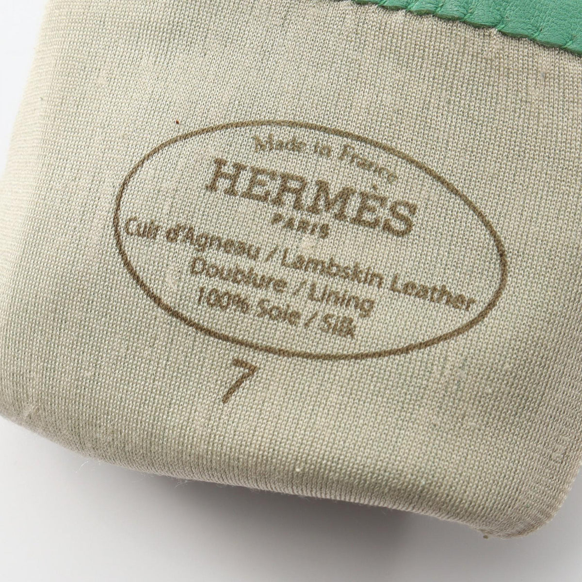 HERMES Kelly gloves Green/Silver leather metal 2121500000364