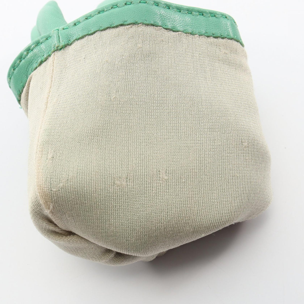 HERMES Kelly gloves Green/Silver leather metal 2121500000364