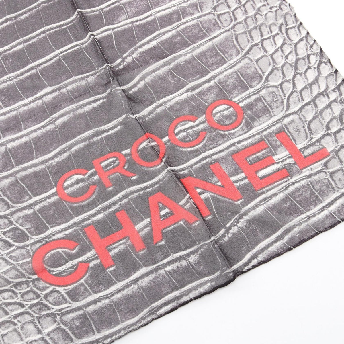 CHANEL Black/Red/Multicolor CROCO CHANEL silk 2121400017448