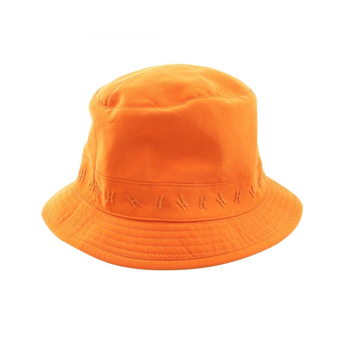 HERMES H embroidery bucket hatOrange Orange Orange Other polyester 2101220056117
