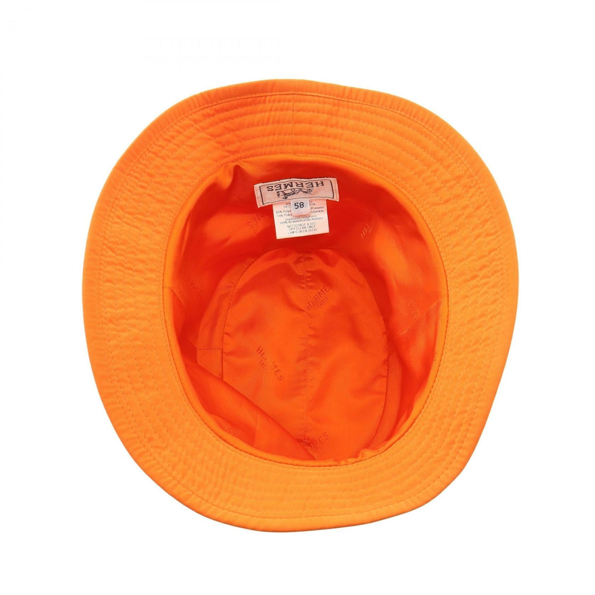 HERMES H embroidery bucket hatOrange Orange Orange Other polyester 2101220056117