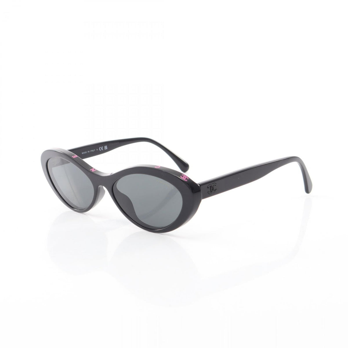 CHANEL Black/Pink COCO Mark Oval Shape Other�Plastic 2101220050795