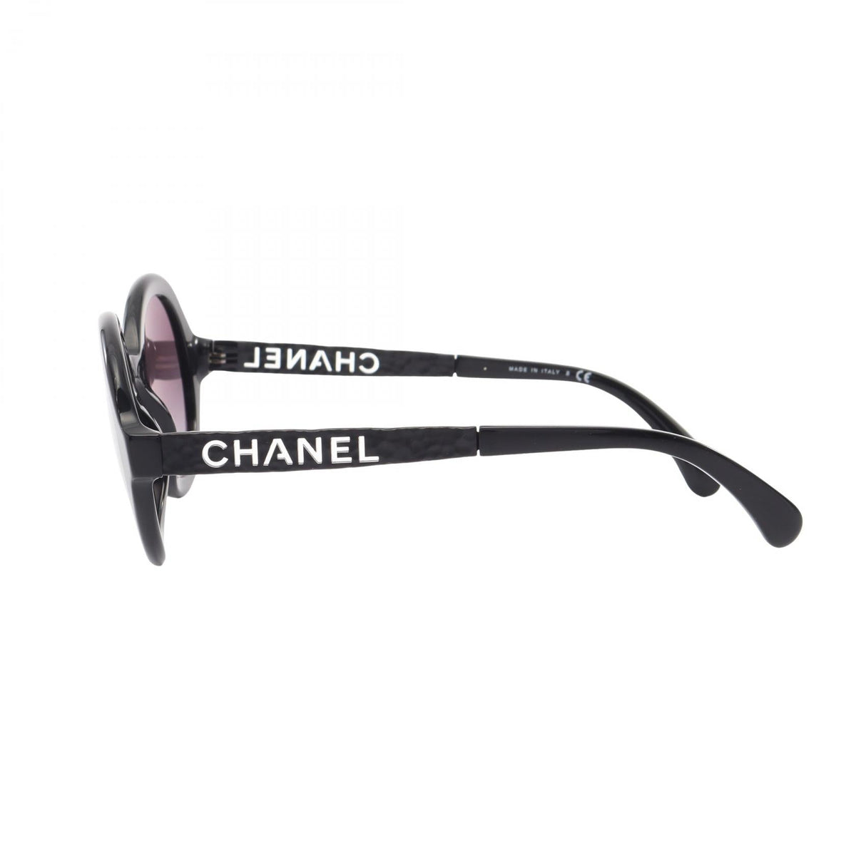 CHANEL Black Logo Gradient Lens Round Other�Plastic / Metal 2101220050757