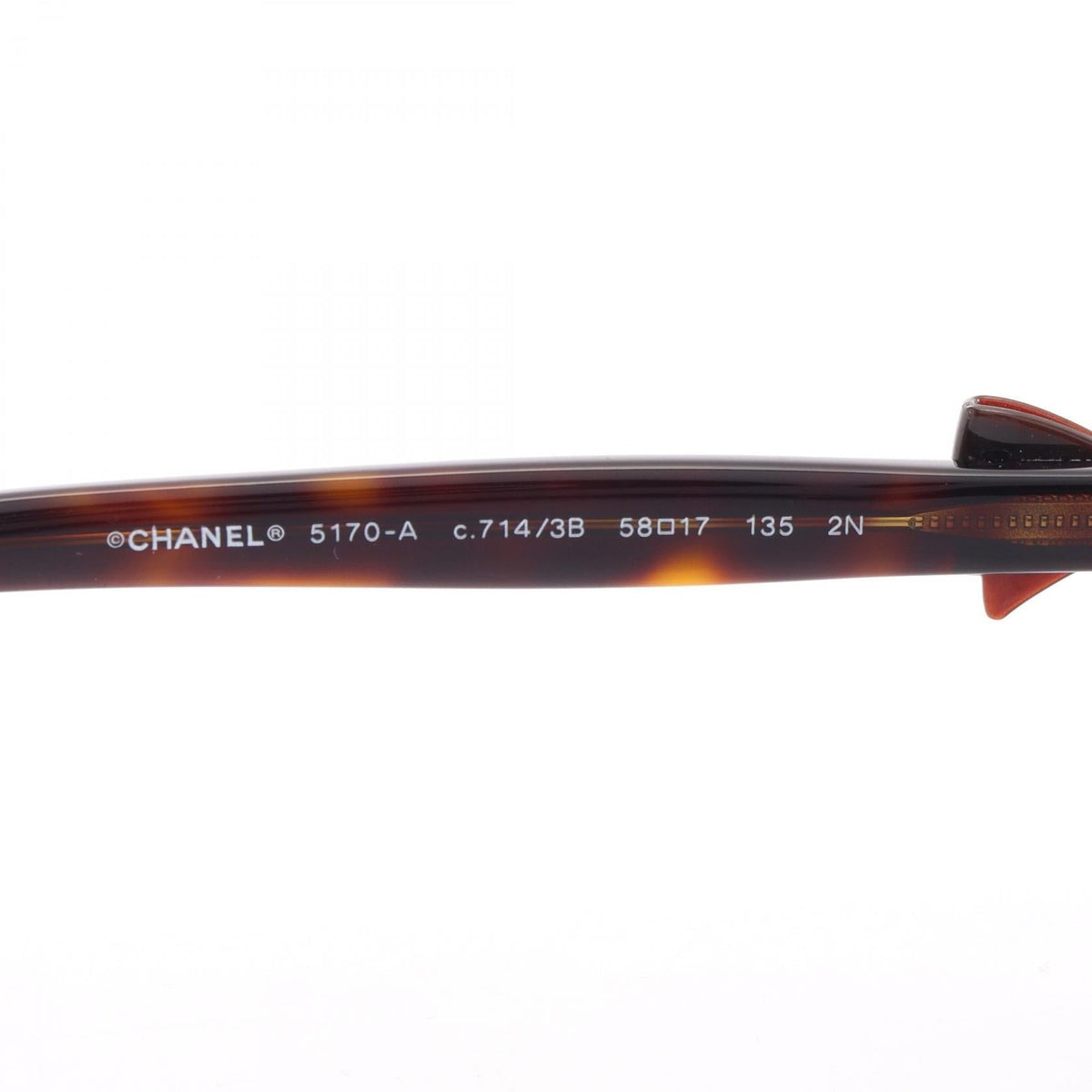 CHANEL Brown COCO Mark Ribbon Other�Plastic 58?17 2107400258524