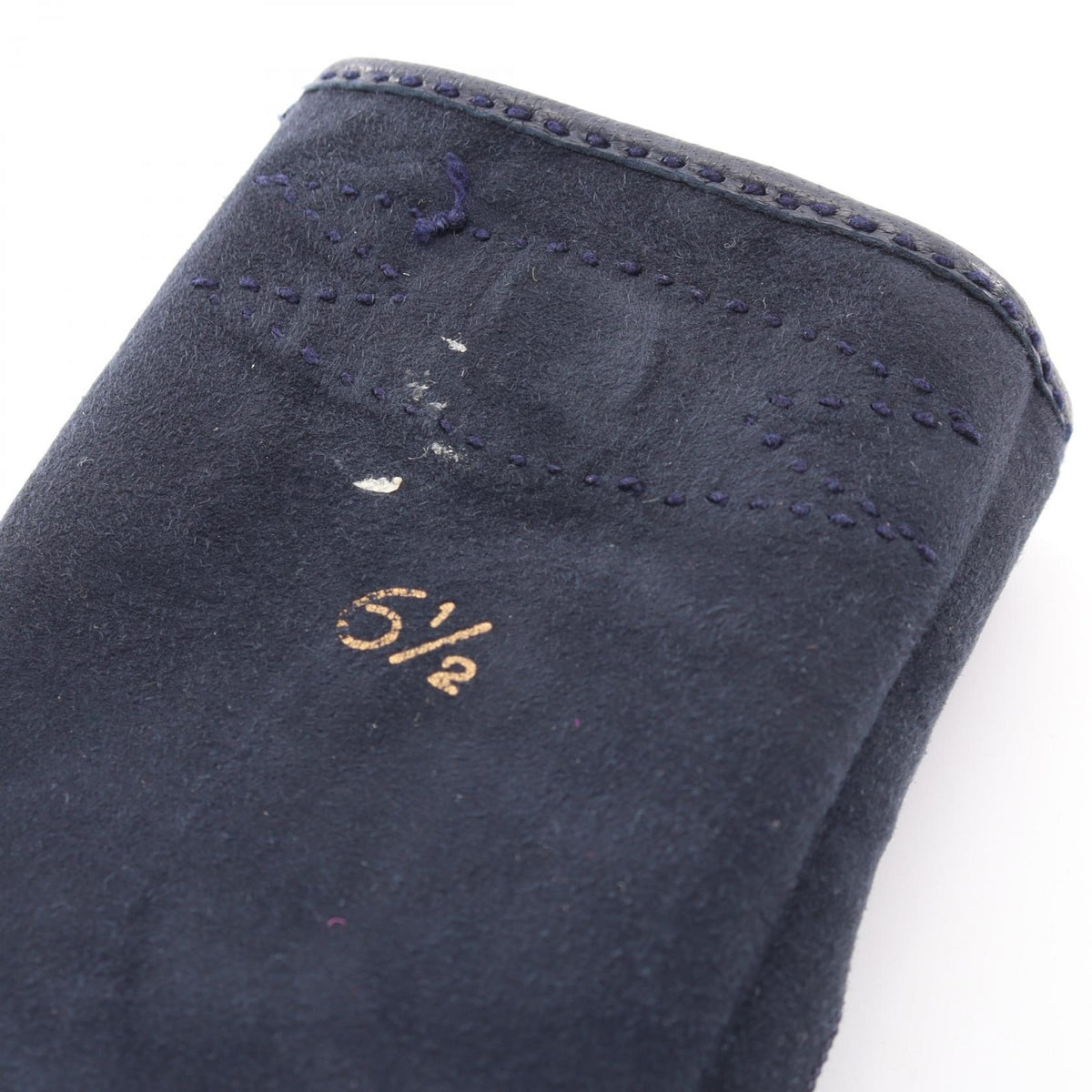 HERMES H logo gloves Navy leather 2120300057820