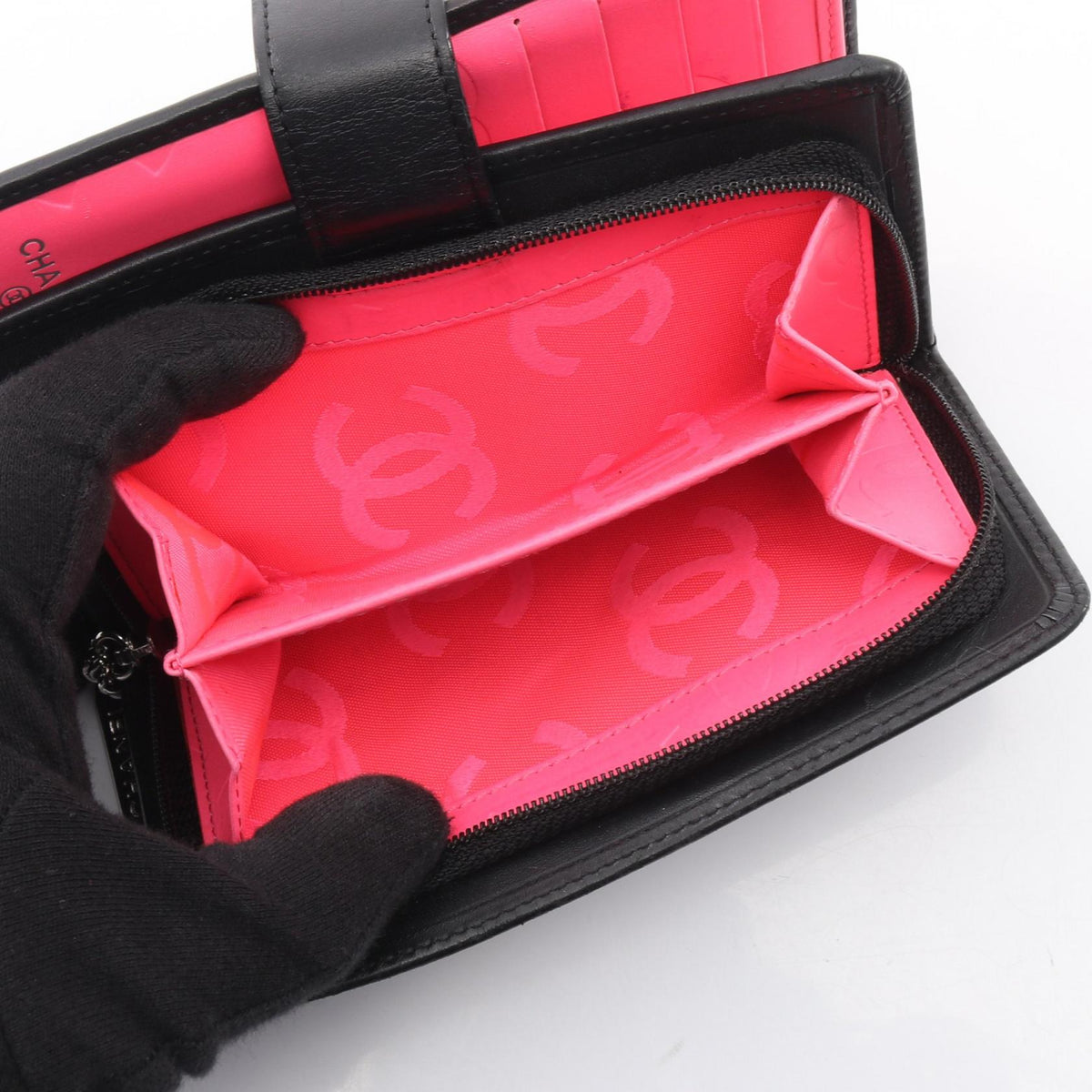 CHANEL Black Cambon line leather�Patent leather 2100301236240